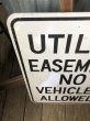 画像2: Vintage Road Sign UTILITY EASEMENT NO VEHICLES ALLOWED (A215) (2)