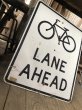 画像3: Vintage Road Sign LANE AHEAD (A213) (3)