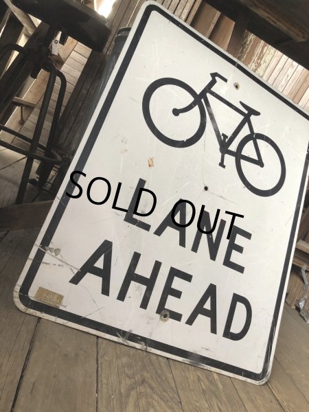 画像3: Vintage Road Sign LANE AHEAD (A213) (3)