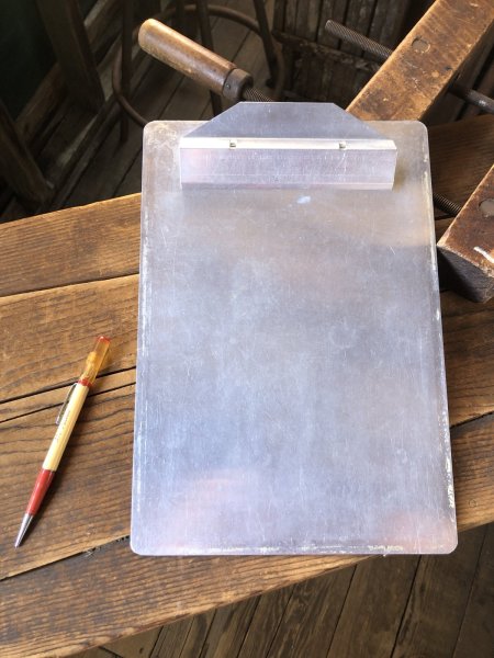 画像1: Vintage USA Aluminum Clipboard (A221) (1)