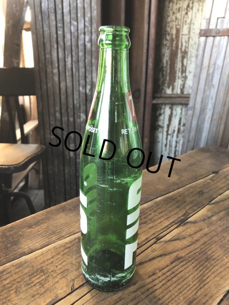 画像4: 70s Vintage 7UP Soda Green Glass Bottle 16FL OZ (A232)  (4)