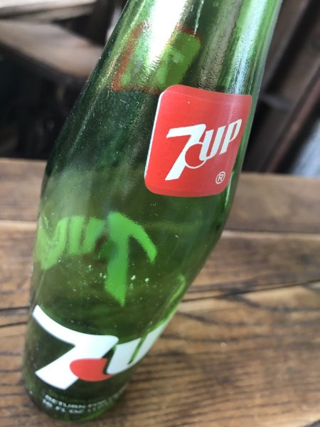 画像5: 70s Vintage 7UP Soda Green Glass Bottle 16FL OZ (A228)  (5)