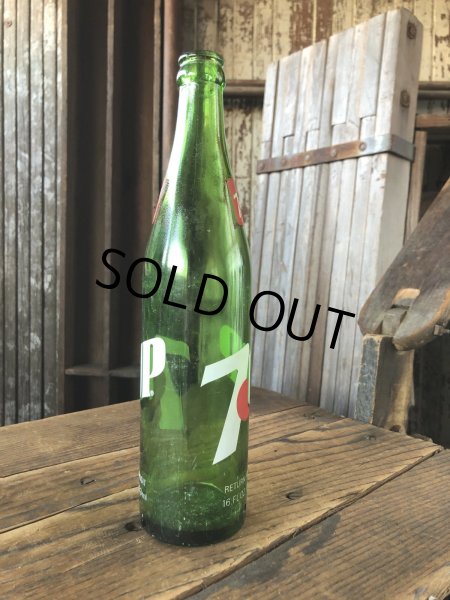 画像4: 70s Vintage 7UP Soda Green Glass Bottle 16FL OZ (A231)  (4)