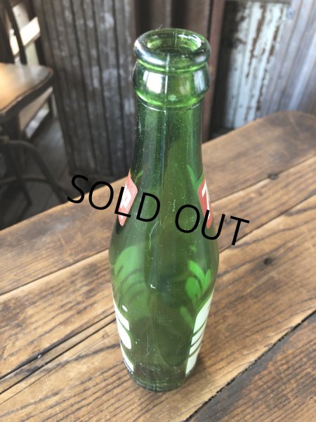 画像4: 70s Vintage 7UP Soda Green Glass Bottle 16FL OZ (A235)  (4)