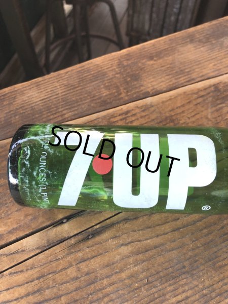 画像8: 70s Vintage 7UP Soda Green Glass Bottle 16FL OZ (A233)  (8)