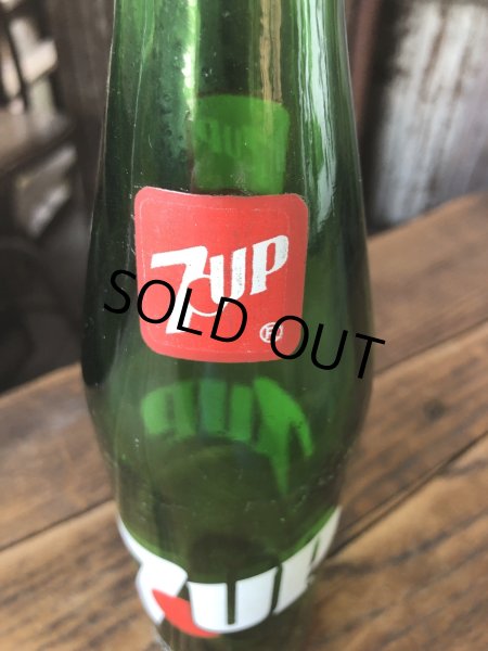 画像5: 70s Vintage 7UP Soda Green Glass Bottle 16FL OZ (A229)  (5)