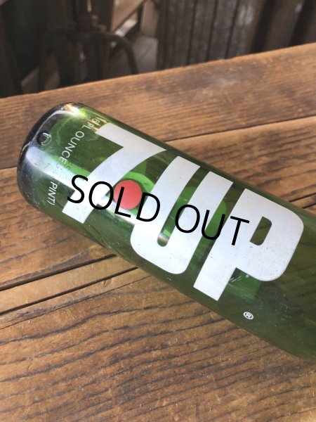 画像6: 70s Vintage 7UP Soda Green Glass Bottle 16FL OZ (A235)  (6)