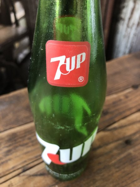 画像5: 70s Vintage 7UP Soda Green Glass Bottle 16FL OZ (A231)  (5)