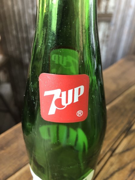 画像5: 70s Vintage 7UP Soda Green Glass Bottle 16FL OZ (A227)  (5)