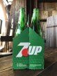 画像4: 70s Vintage 7UP Soda Green Glass Bottle 16FL OZ w/ 6 Pack Cardboard Carrier SET (A226)  (4)