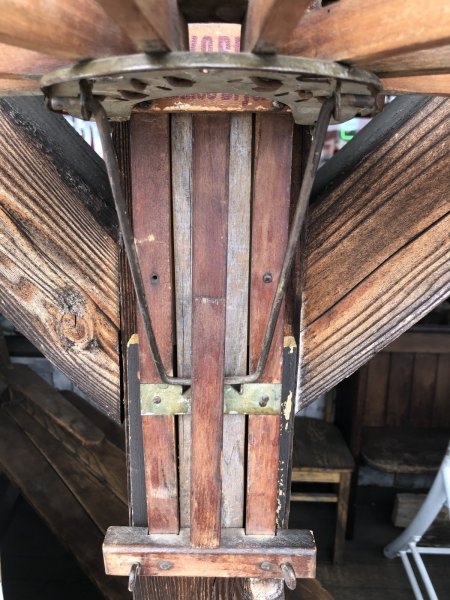 画像8: Vintage FAVORITE Folding Wall Mounted Wooden Clothes Dryer Rack (A236) (8)