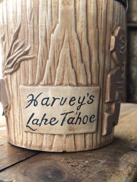 画像10: 60s Vintage Hawaiiana Harveys Lake Tahoe Tiki Barrel Mug (A239) (10)
