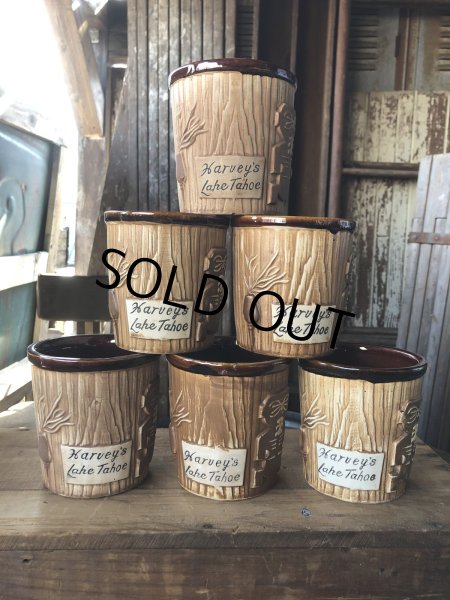 画像20: 60s Vintage Hawaiiana Harveys Lake Tahoe Tiki Barrel Mug (A239) (20)