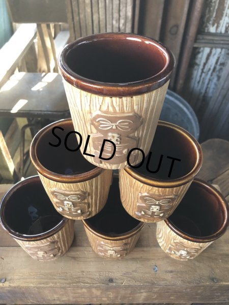 画像16: 60s Vintage Hawaiiana Harveys Lake Tahoe Tiki Barrel Mug (A239) (16)