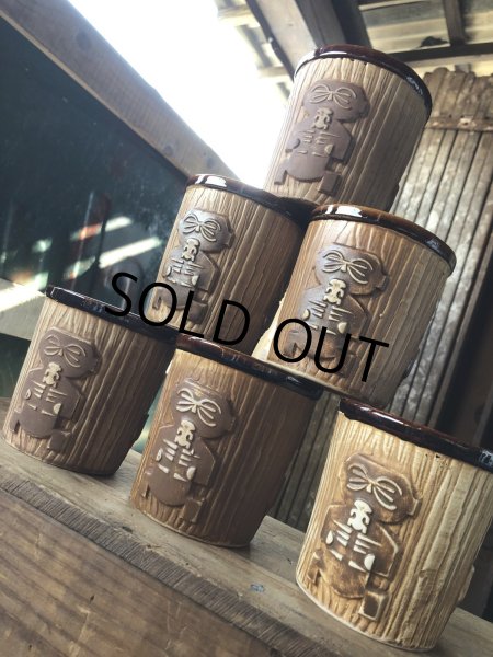 画像19: 60s Vintage Hawaiiana Harveys Lake Tahoe Tiki Barrel Mug (A239) (19)