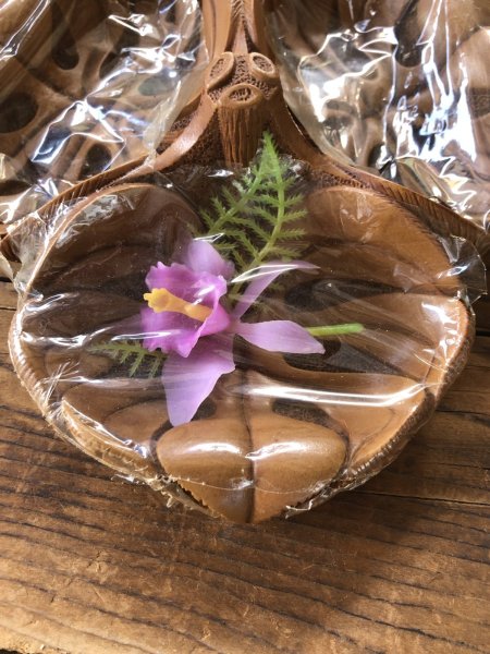 画像2: Vintage Hawaiiana Collectible Monstera Hawaii Server by Coco Joe (A242) (2)