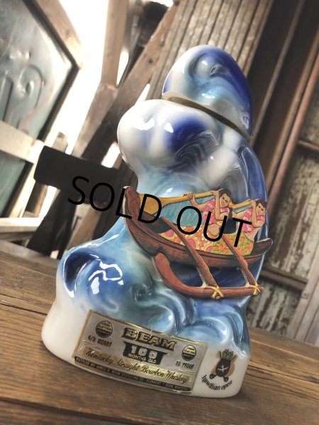 画像11: 70s Vintage Jim Beam for UNITED AIRLINES Hawaiian Open Golf Tournament Ceramic Decanter (A247) (11)