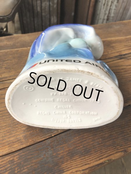 画像14: 70s Vintage Jim Beam for UNITED AIRLINES Hawaiian Open Golf Tournament Ceramic Decanter (A247) (14)