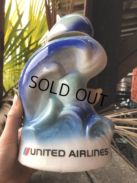 画像16: 70s Vintage Jim Beam for UNITED AIRLINES Hawaiian Open Golf Tournament Ceramic Decanter (A247) (16)