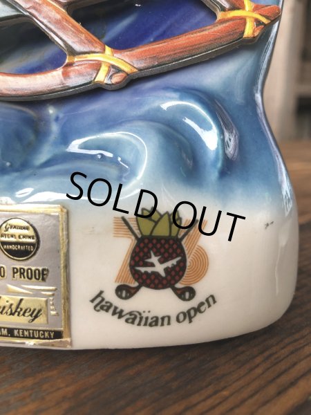 画像7: 70s Vintage Jim Beam for UNITED AIRLINES Hawaiian Open Golf Tournament Ceramic Decanter (A247) (7)