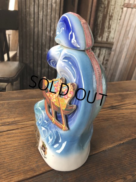 画像4: 70s Vintage Jim Beam for UNITED AIRLINES Hawaiian Open Golf Tournament Ceramic Decanter (A247) (4)