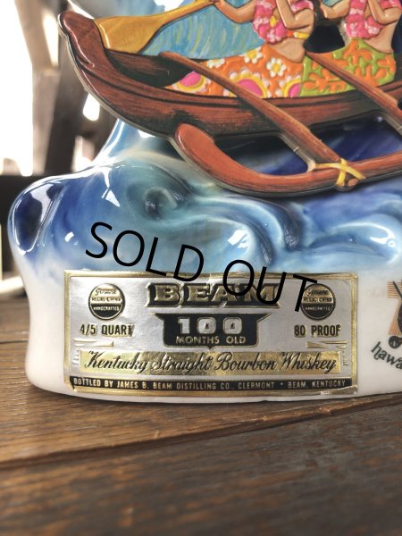 画像8: 70s Vintage Jim Beam for UNITED AIRLINES Hawaiian Open Golf Tournament Ceramic Decanter (A247) (8)