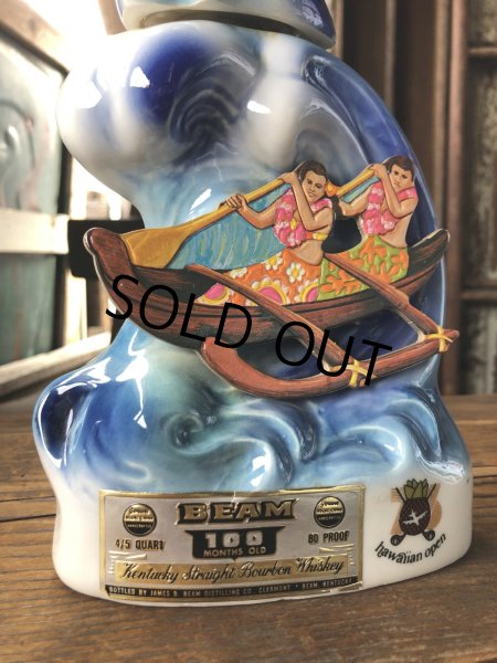 画像5: 70s Vintage Jim Beam for UNITED AIRLINES Hawaiian Open Golf Tournament Ceramic Decanter (A247) (5)