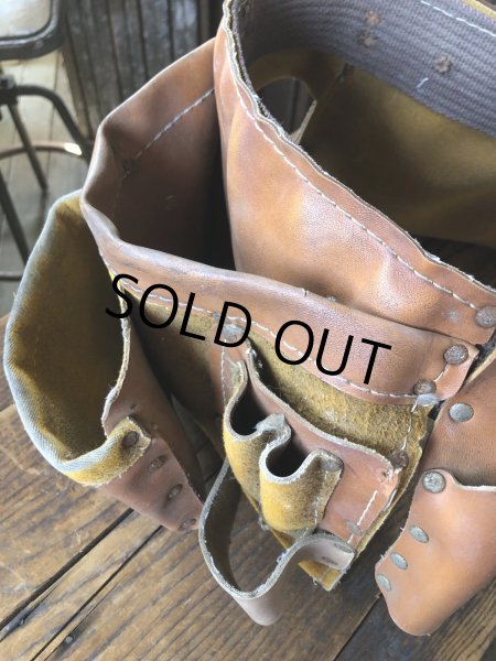 画像6: Vintage Carpenter Leather Tool Belt Pouch (A249) (6)