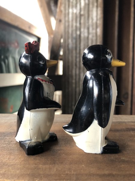画像4: 50s Vintage Kool Cigarettes Advertising Millie and Willie Penguin Salt/Pepper Shakers (A252) (4)