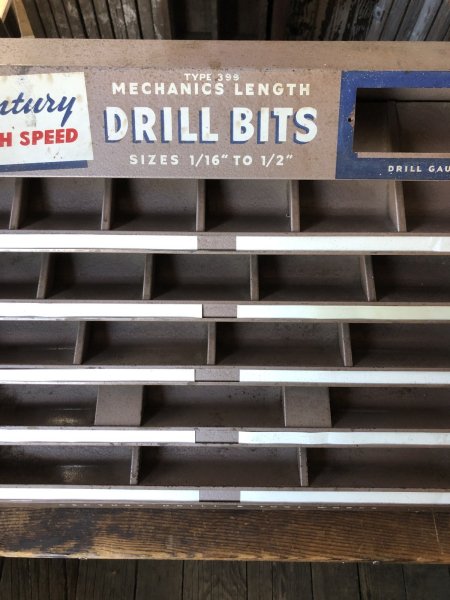 画像6: Vintage Century Drill Bit Hardware Store Display Cabinet (A256) (6)