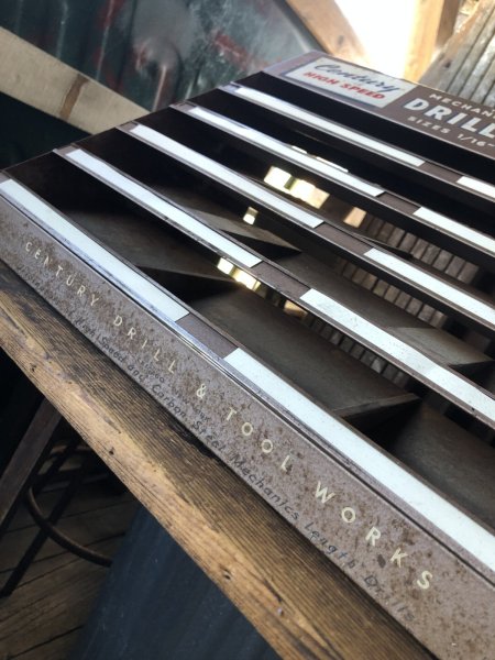 画像9: Vintage Century Drill Bit Hardware Store Display Cabinet (A256) (9)