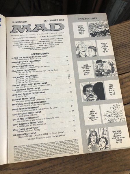 画像4: 1983 Vintage MAD Magazine No.241 Sept. '83 (A262) (4)