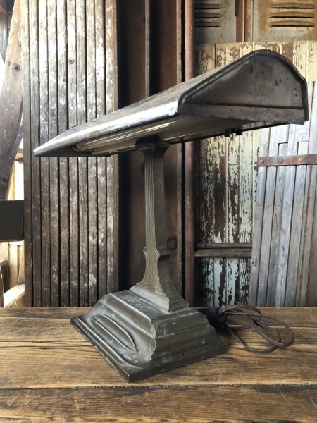 画像5: Vintage Art Deco Bankers Industrial Desk Metal Lamp (A289) (5)