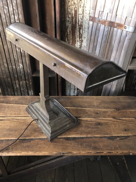 画像14: Vintage Art Deco Bankers Industrial Desk Metal Lamp (A289) (14)