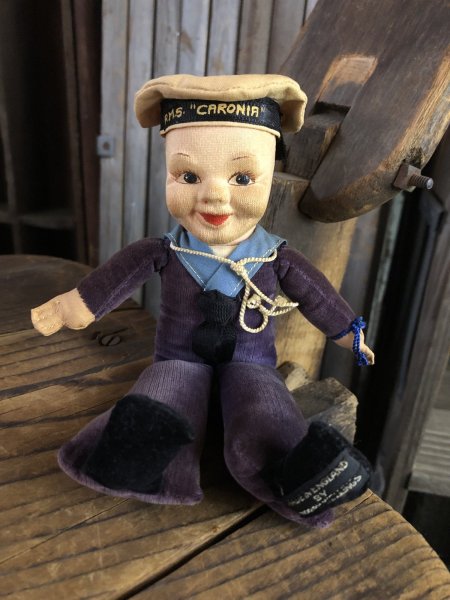 画像2: Vintage Sailor Boy Souvenir Cloth Doll R.M.S. CARONIR (A297)  (2)