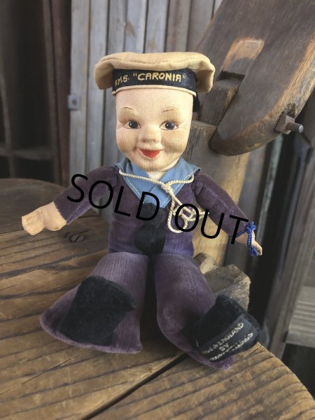 画像2: Vintage Sailor Boy Souvenir Cloth Doll R.M.S. CARONIR (A297)  (2)
