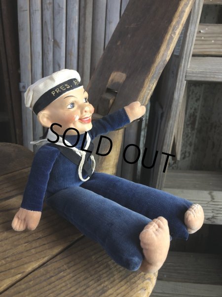 画像3: Vintage Sailor Boy Souvenir Cloth Doll PRES. HOOVER (A296)  (3)