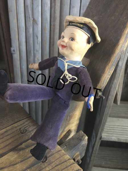 画像4: Vintage Sailor Boy Souvenir Cloth Doll R.M.S. CARONIR (A297)  (4)