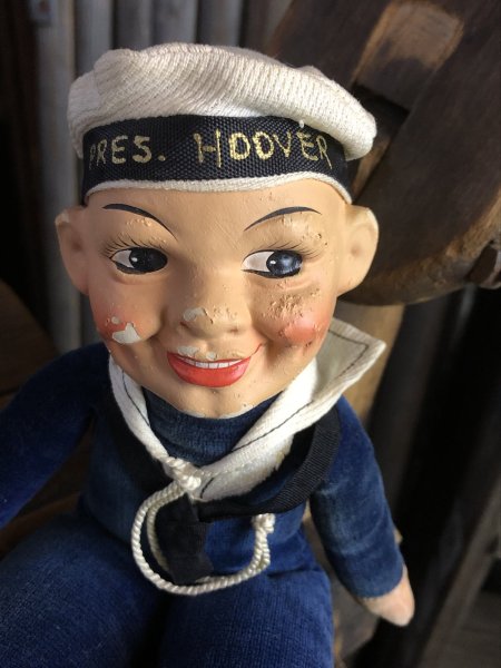 画像9: Vintage Sailor Boy Souvenir Cloth Doll PRES. HOOVER (A296)  (9)