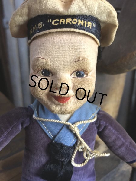 画像8: Vintage Sailor Boy Souvenir Cloth Doll R.M.S. CARONIR (A297)  (8)