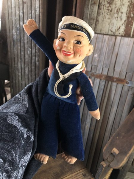画像1: Vintage Sailor Boy Souvenir Cloth Doll PRES. HOOVER (A296)  (1)