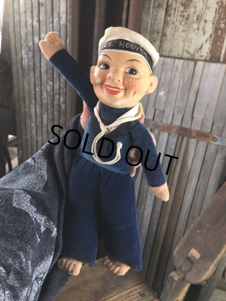 画像1: Vintage Sailor Boy Souvenir Cloth Doll PRES. HOOVER (A296)  (1)