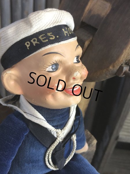 画像8: Vintage Sailor Boy Souvenir Cloth Doll PRES. HOOVER (A296)  (8)