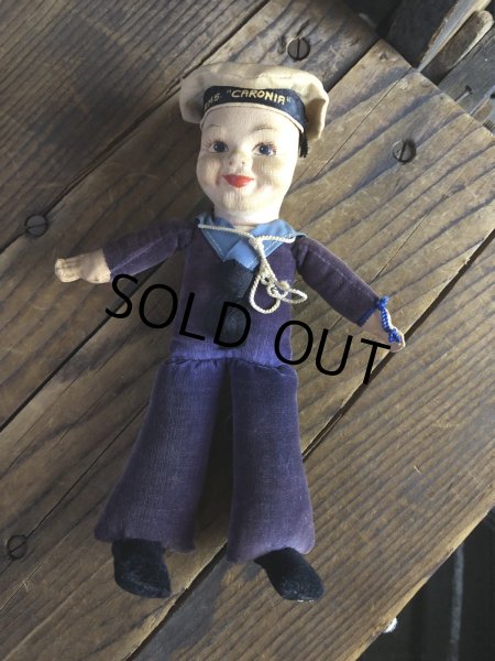 画像6: Vintage Sailor Boy Souvenir Cloth Doll R.M.S. CARONIR (A297)  (6)