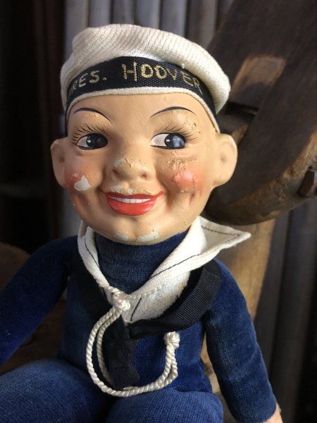 画像12: Vintage Sailor Boy Souvenir Cloth Doll PRES. HOOVER (A296)  (12)