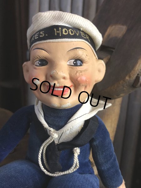 画像12: Vintage Sailor Boy Souvenir Cloth Doll PRES. HOOVER (A296)  (12)