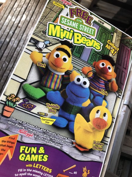 画像5: 00s Vintage Kellogg's Cereal Box RICE KRISPIES Sesame Street (A302) (5)