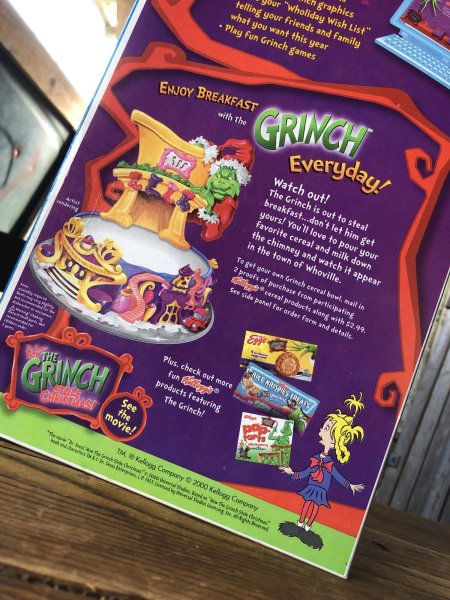 画像5: 00s Vintage Kellogg's Cereal Box RICE KRISPIES The Grinch (A303) (5)