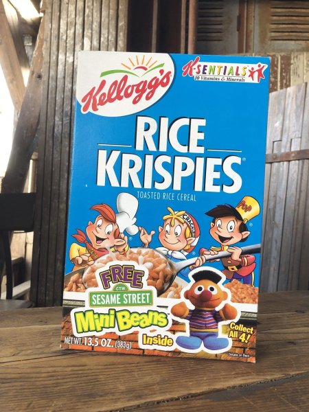 画像2: 00s Vintage Kellogg's Cereal Box RICE KRISPIES Sesame Street (A302) (2)