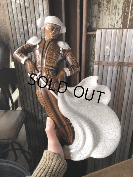 画像9: 60s Vintage Matador Porcelain Ceramic Statue Mid Century Large Figure (A308) (9)